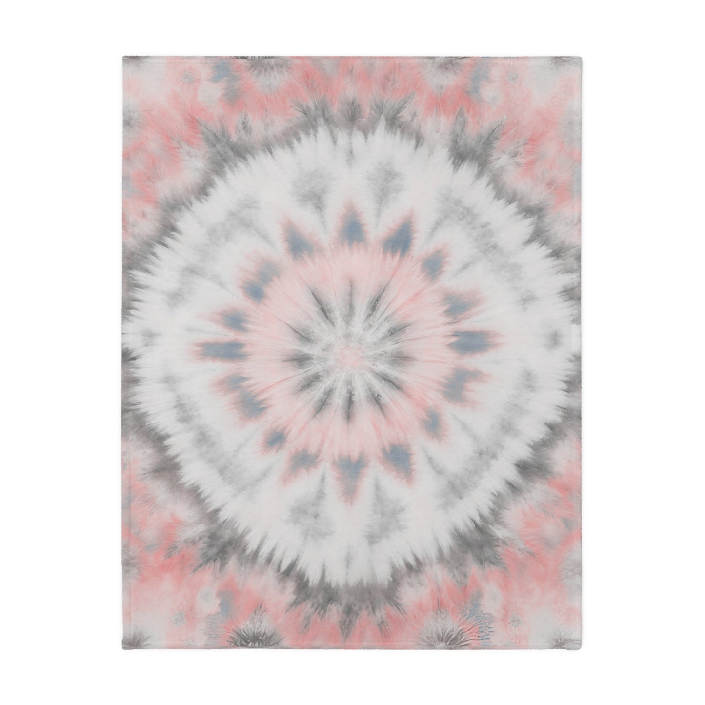 Soft Pastel Tie Dye Velveteen Microfiber Blanket (Two-sided print)
