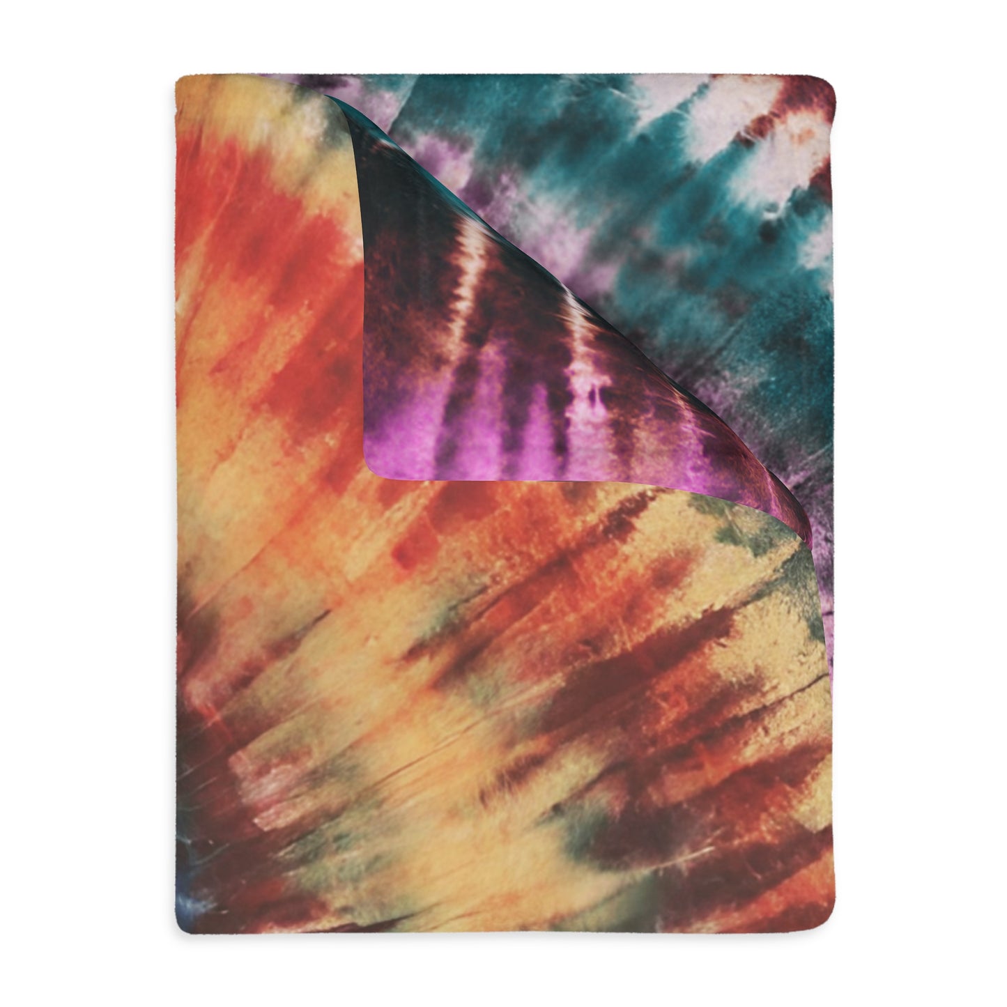 Tie Dye Velveteen Microfiber Blanket (Two-sided print)