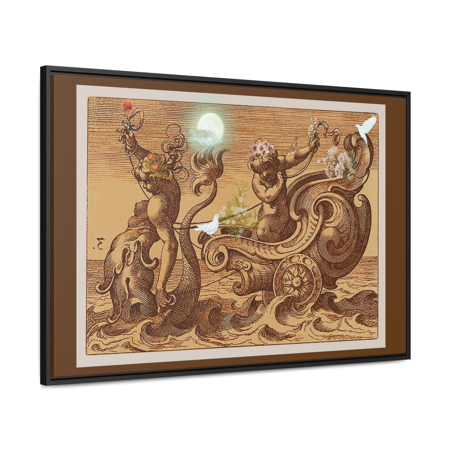 Angelic Mermaid Framed Canvas