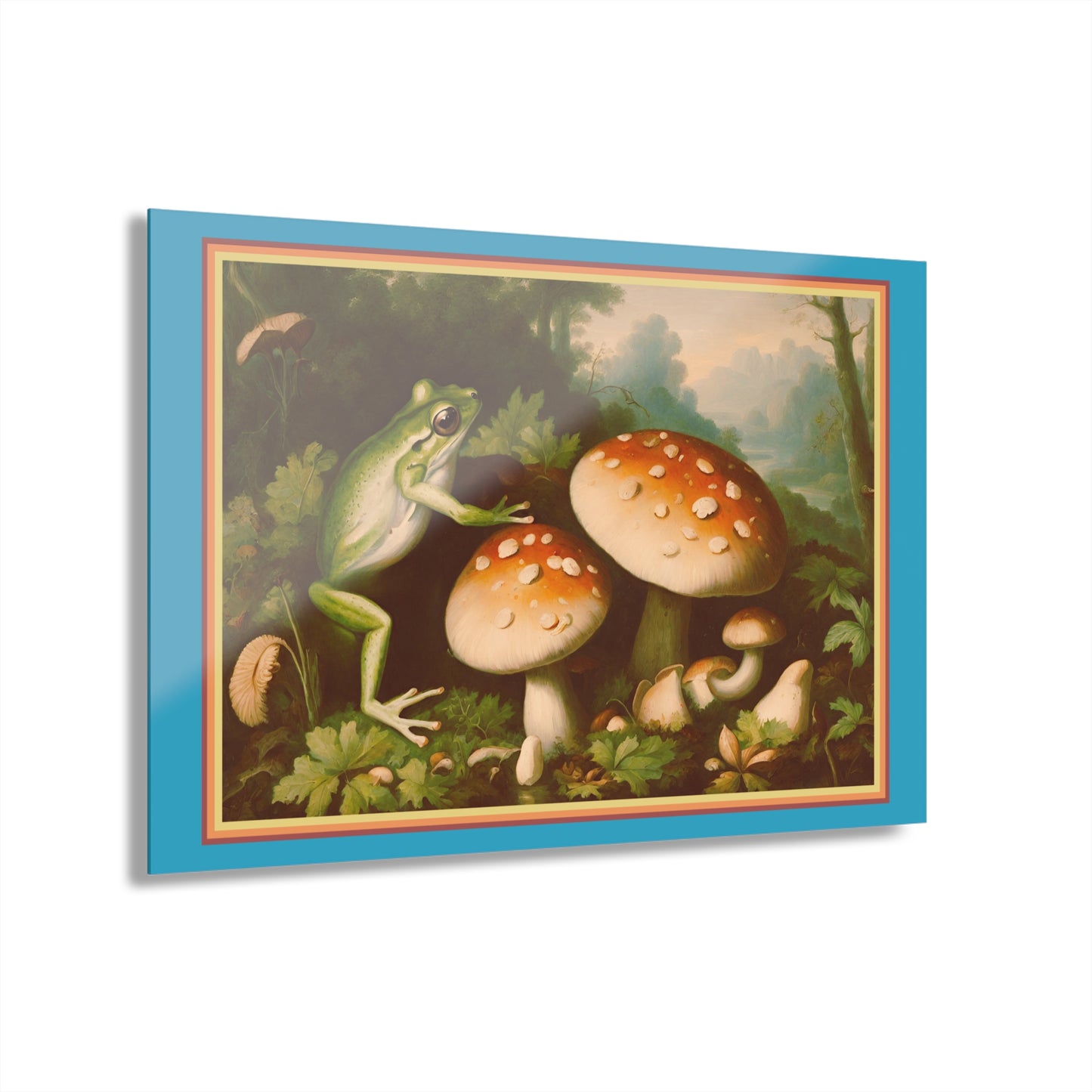 Frog and Mushroom Acrylic Prints (French Cleat Hanging)