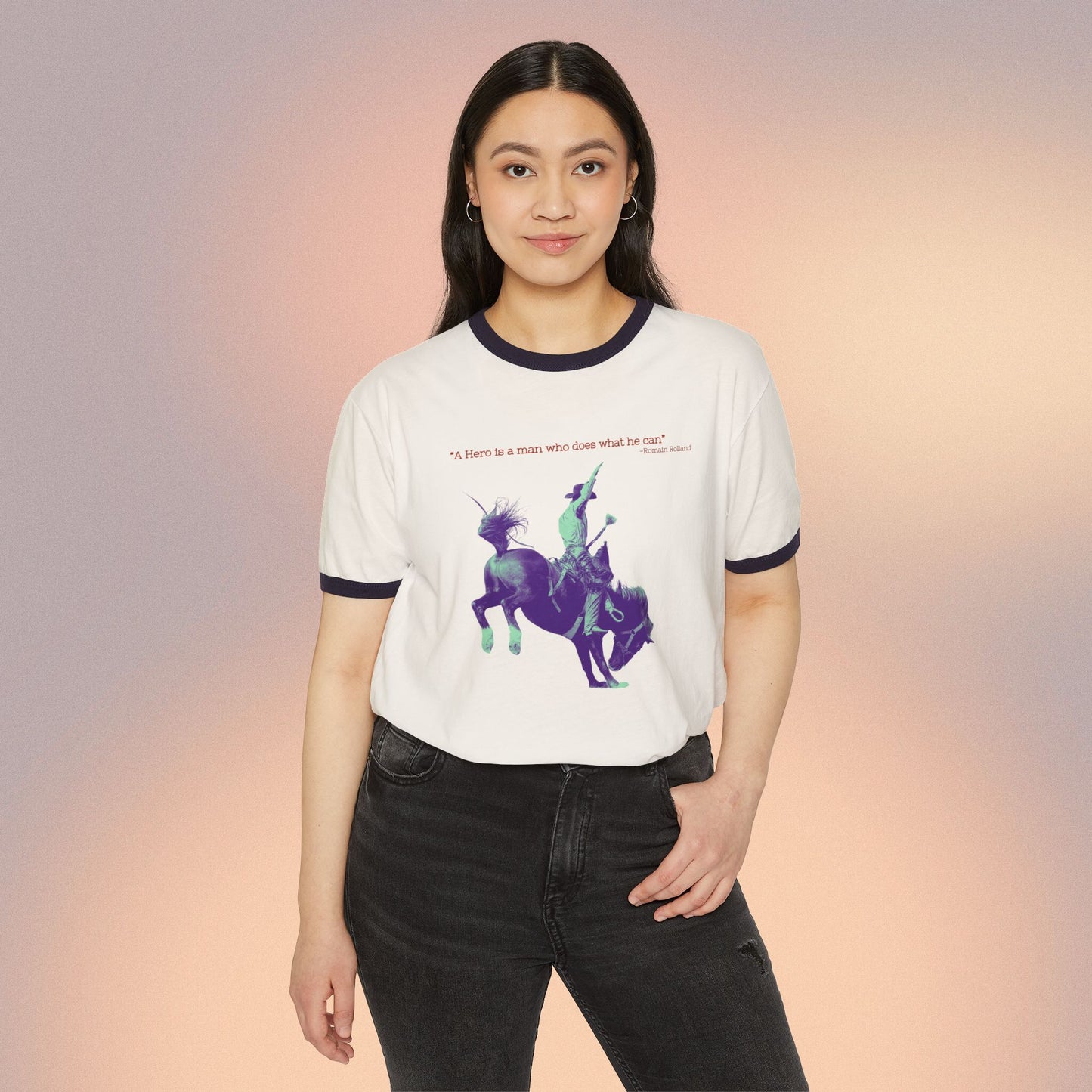 Vintage Rodeo Unisex Cotton Ringer T-Shirt