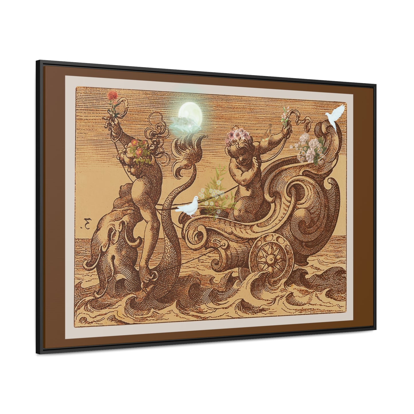 Angelic Mermaid Framed Canvas