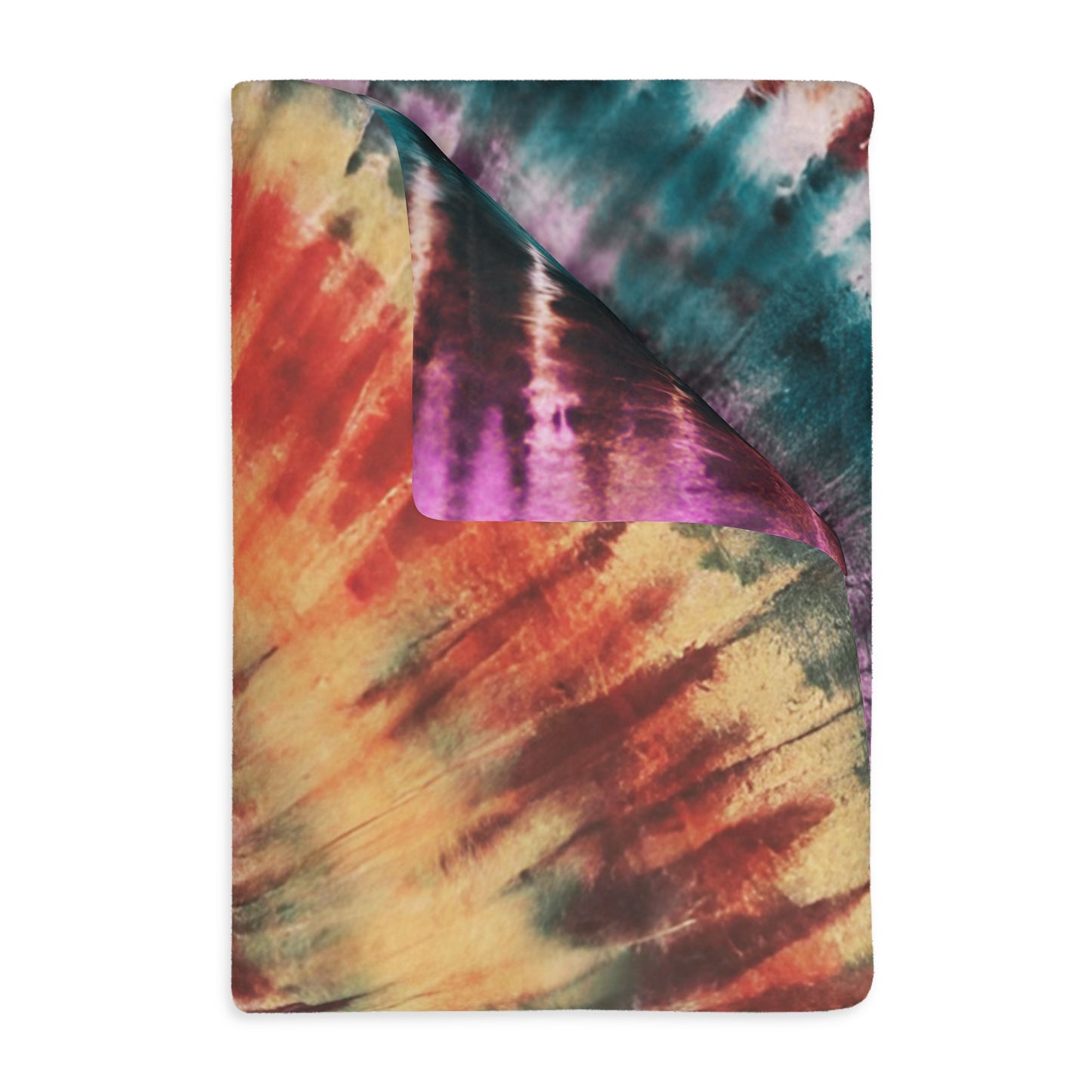 Tie Dye Velveteen Microfiber Blanket (Two-sided print)