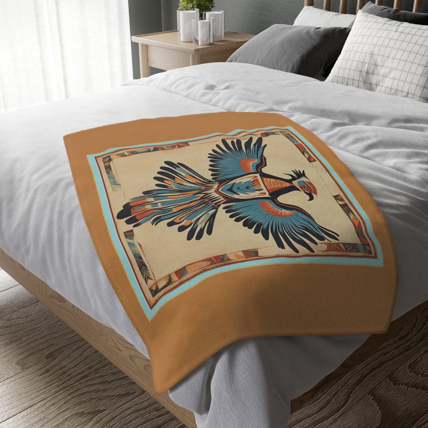 Thunderbird Velveteen Microfiber Blanket (Two-sided print)