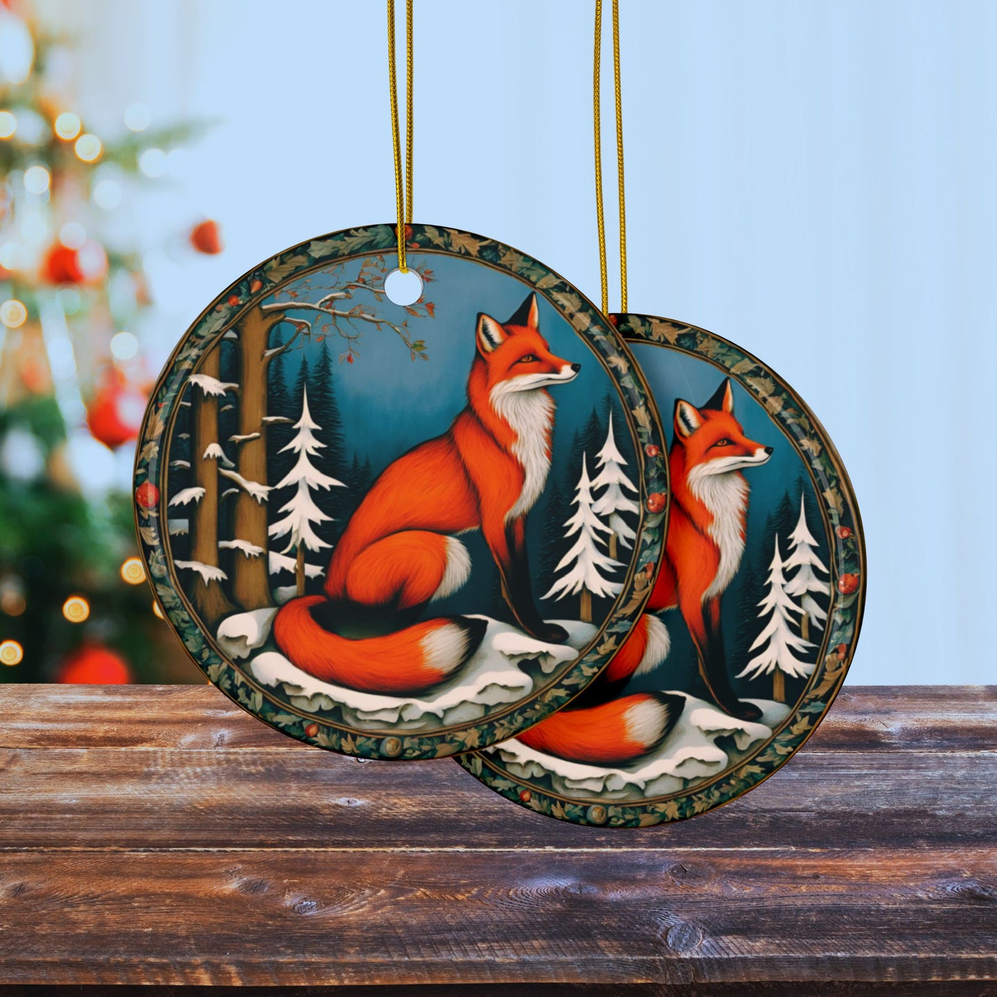 Ceramic Ornaments, 2-Side Print, (1pc, 3pcs, 5pcs, 10pcs)