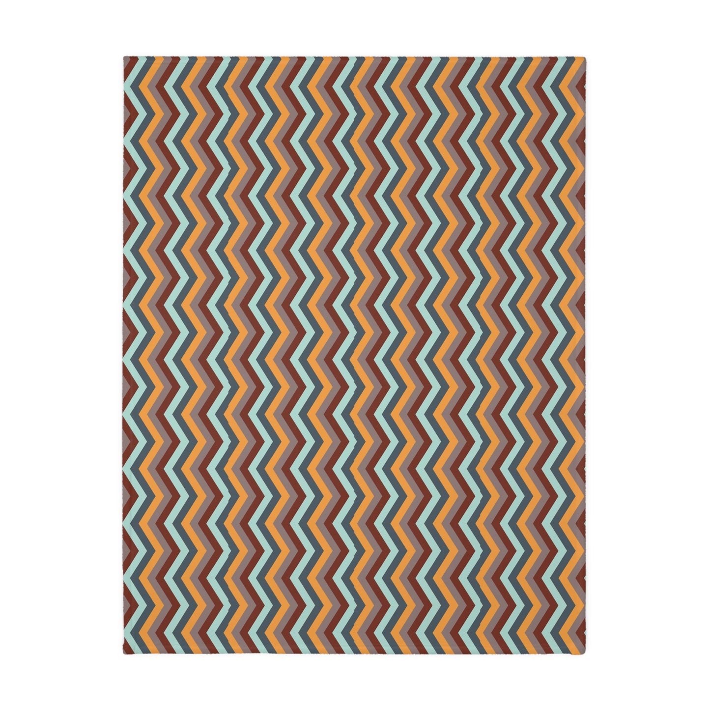 Native American Horse and Chevron Velveteen Minky Blanket (Two-sided print)