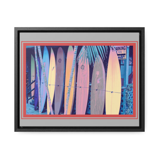 Vintage Surfboard Surfers Gallery Canvas Wraps, Horizontal Frame