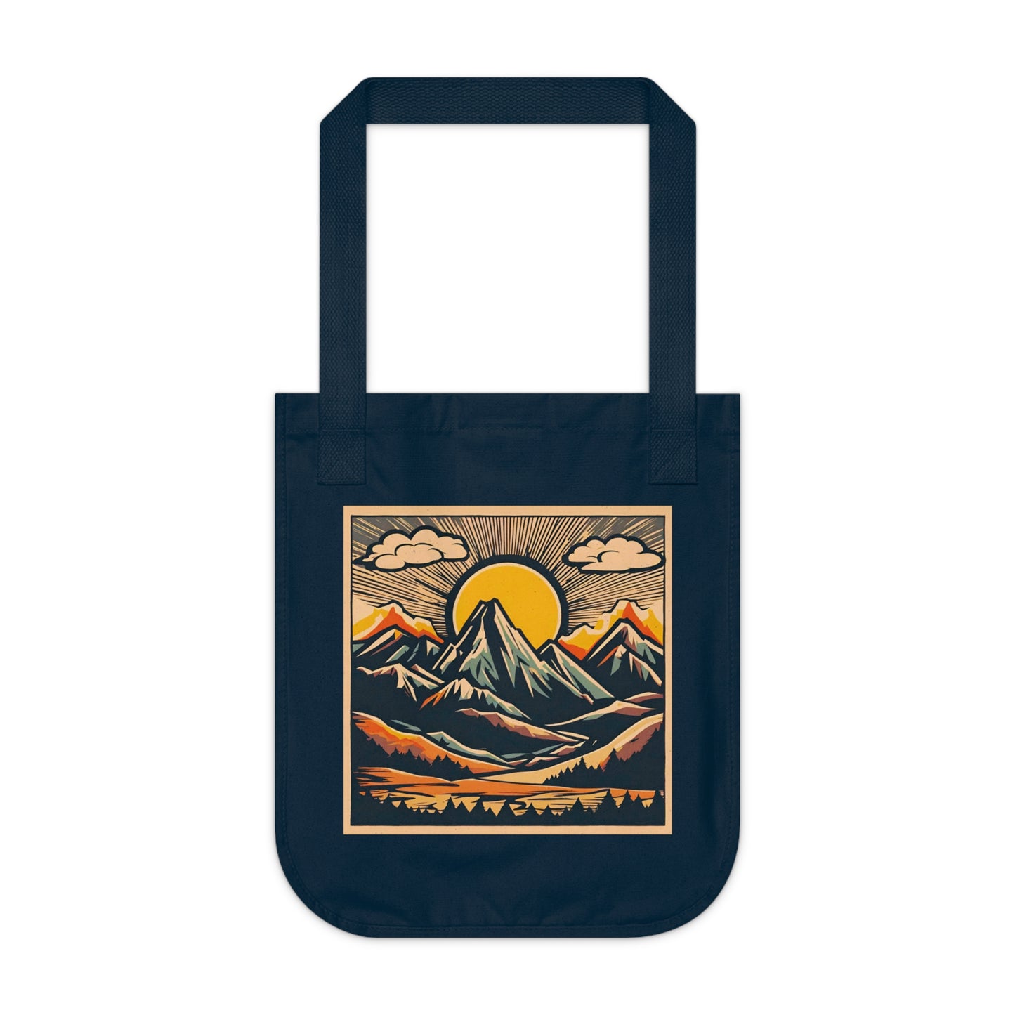 Vintage Sun and Mountain Organic Canvas Tote Bag