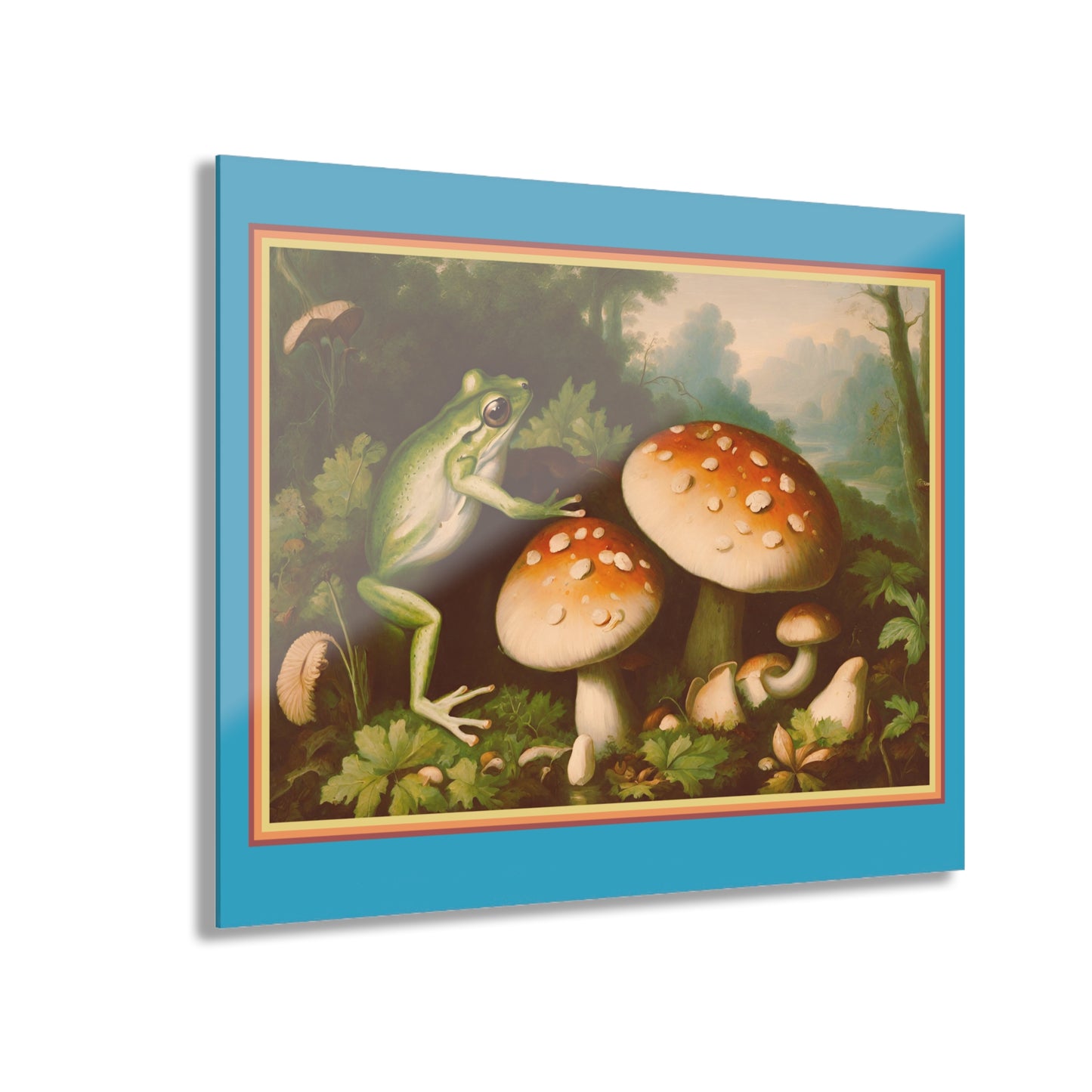 Frog and Mushroom Acrylic Prints (French Cleat Hanging)