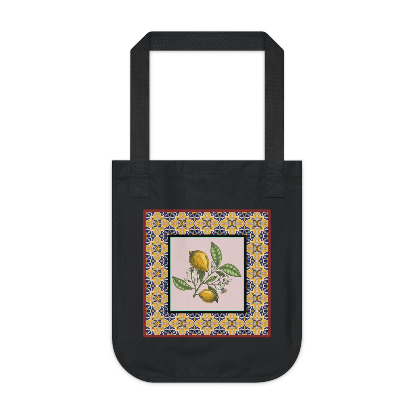 Vintage Lemon Design- Organic Canvas Tote Bag