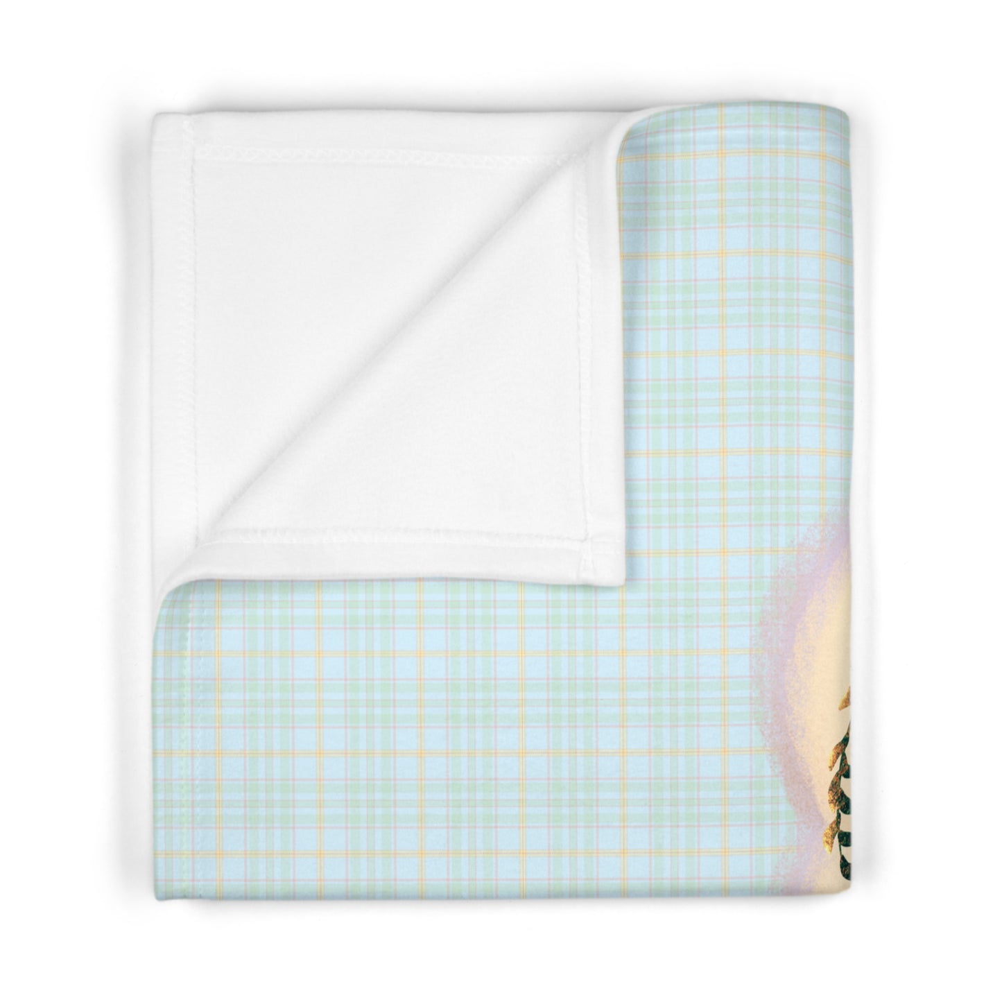 Baby Animal, Cloud, Plaid-Soft Fleece Baby Blanket