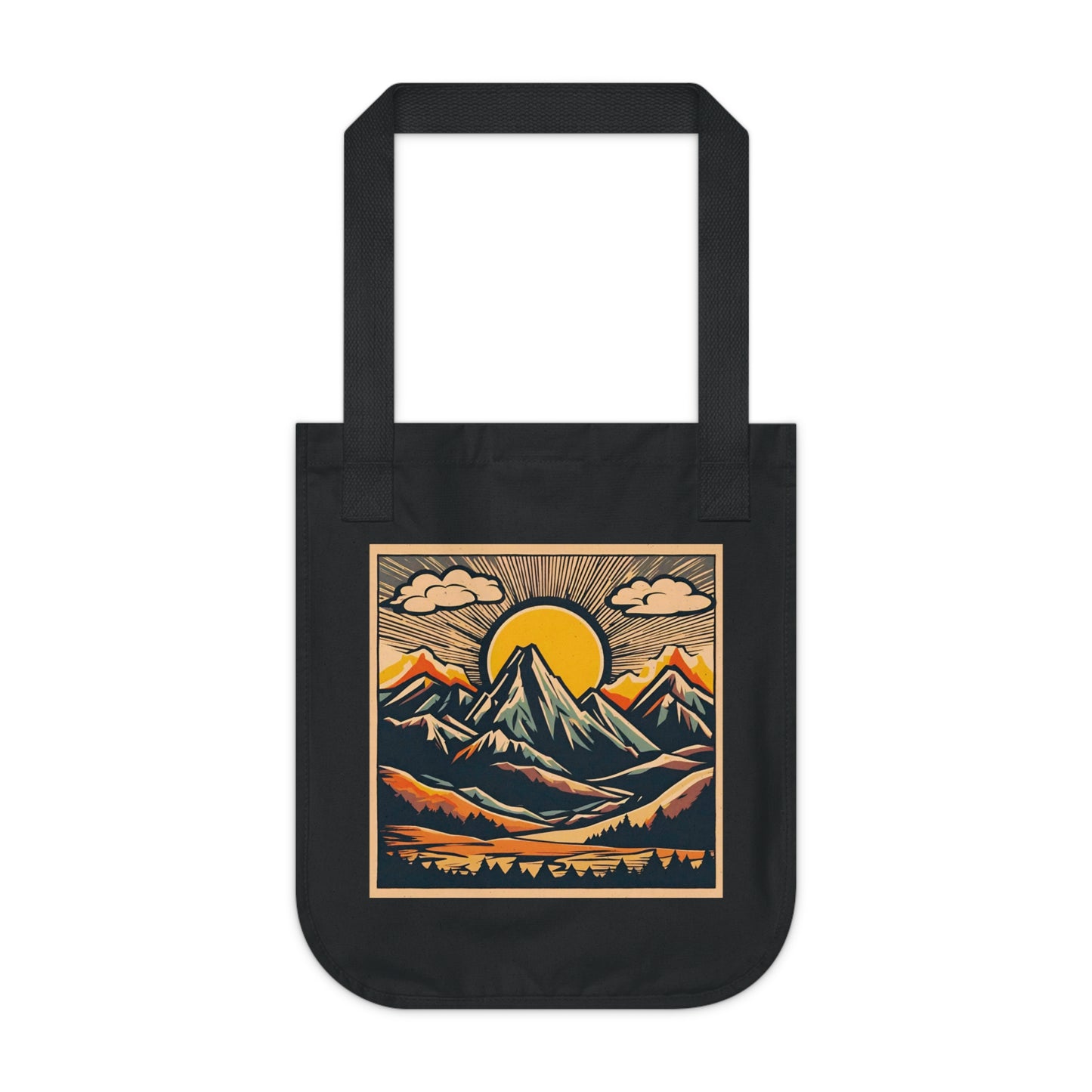 Vintage Sun and Mountain Organic Canvas Tote Bag