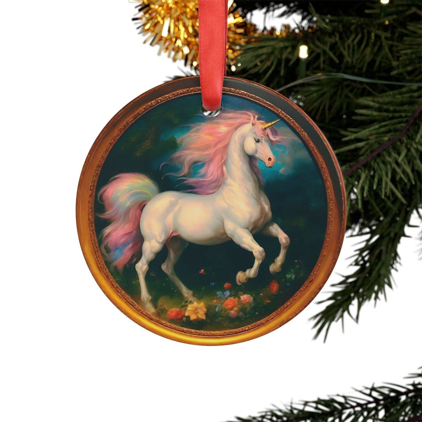 Acrylic Ornament with Ribbon