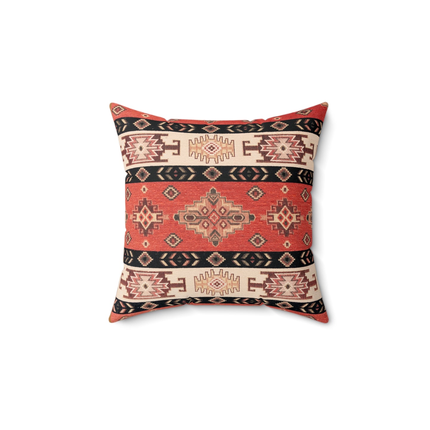 Kilim Design- Faux Suede Square Pillow