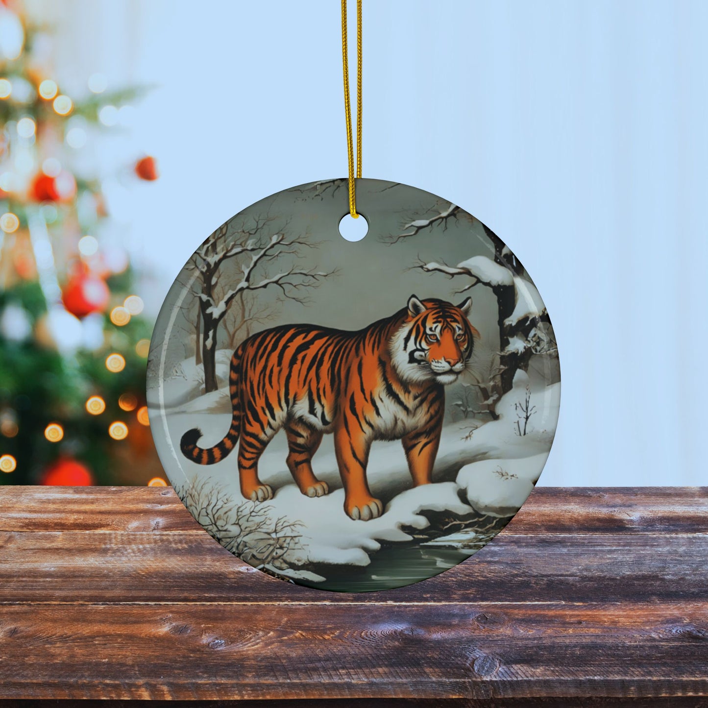 Ceramic Ornaments, 2-Side Print, (1pc, 3pcs, 5pcs, 10pcs)