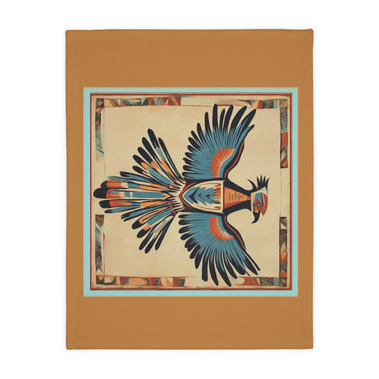 Thunderbird Velveteen Microfiber Blanket (Two-sided print)