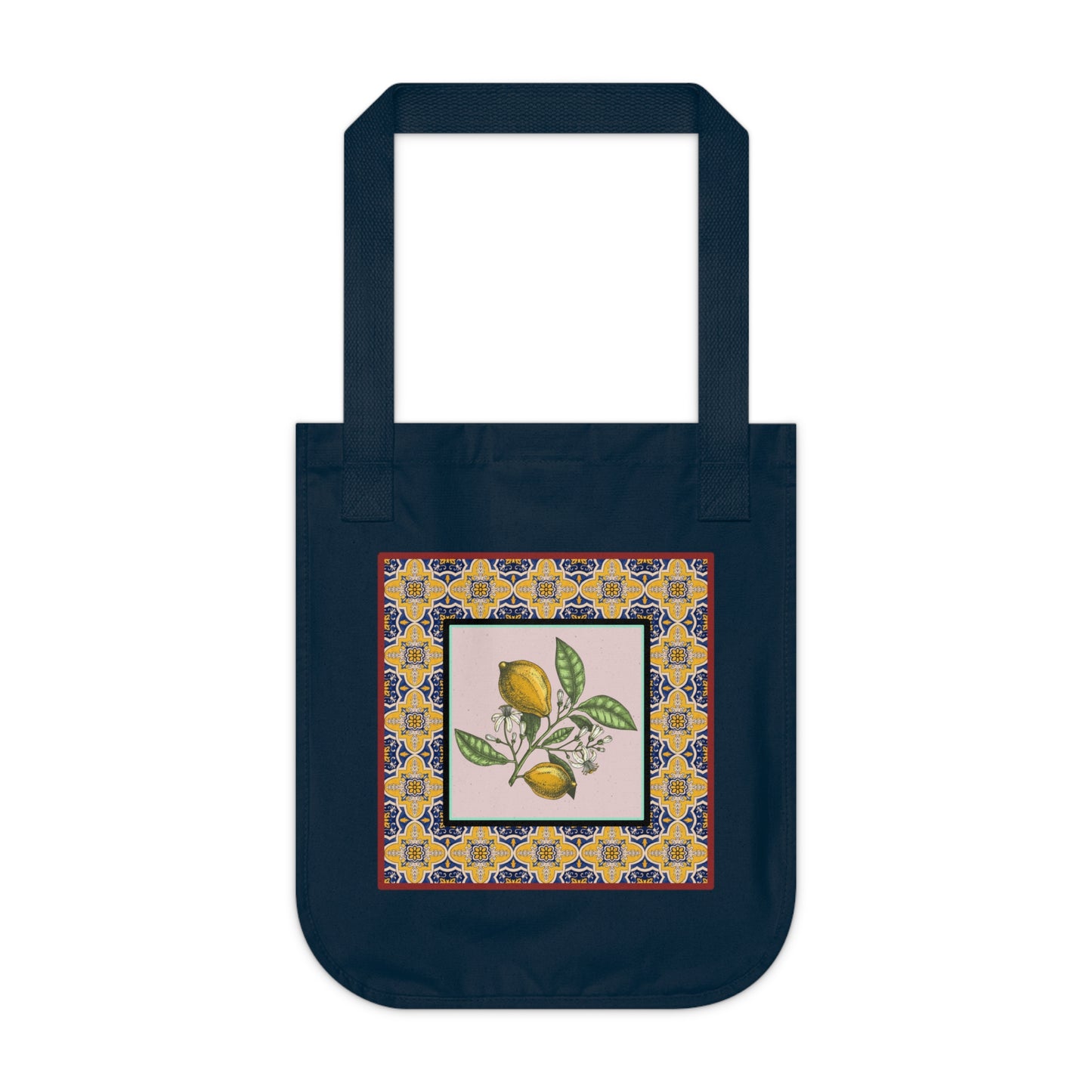 Vintage Lemon Design- Organic Canvas Tote Bag