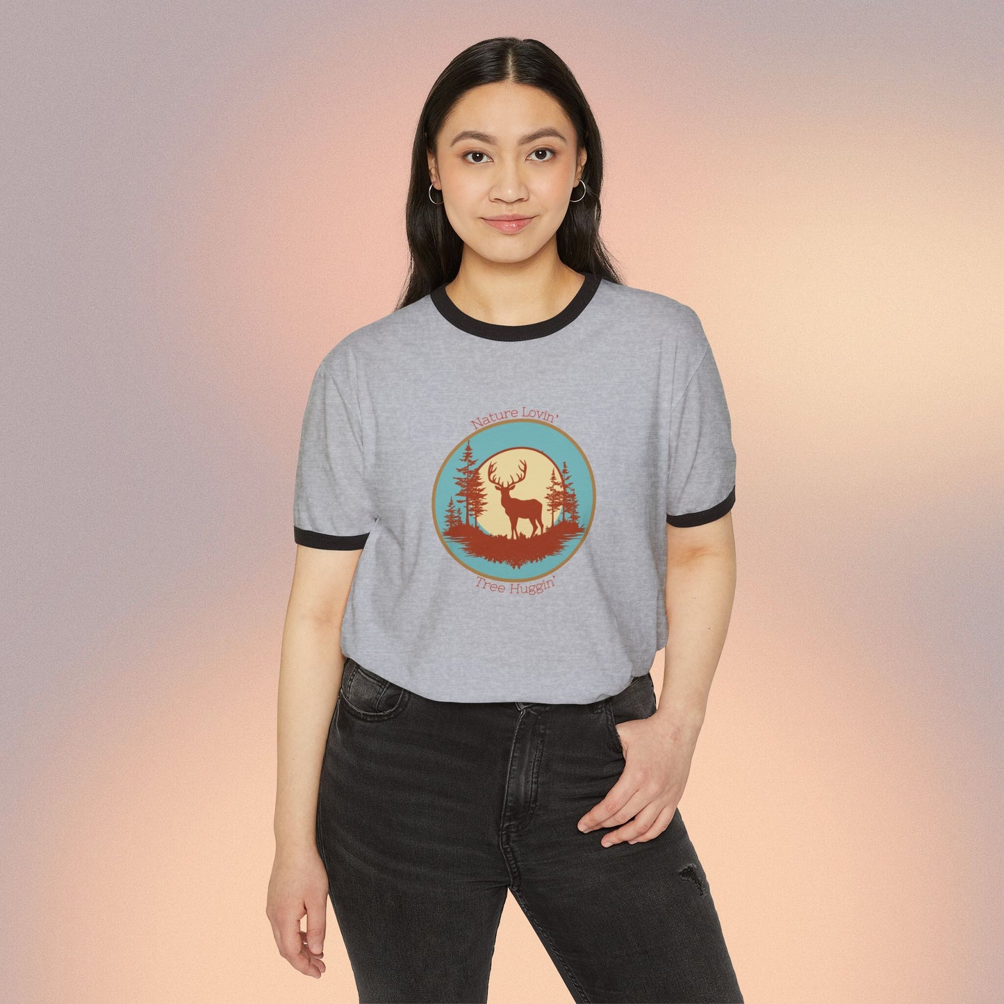 Vintage Nature Lovin Unisex Cotton Ringer T-Shirt