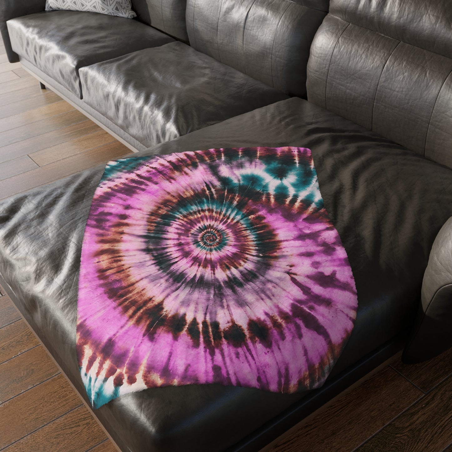 Tie Dye Velveteen Microfiber Blanket (Two-sided print)