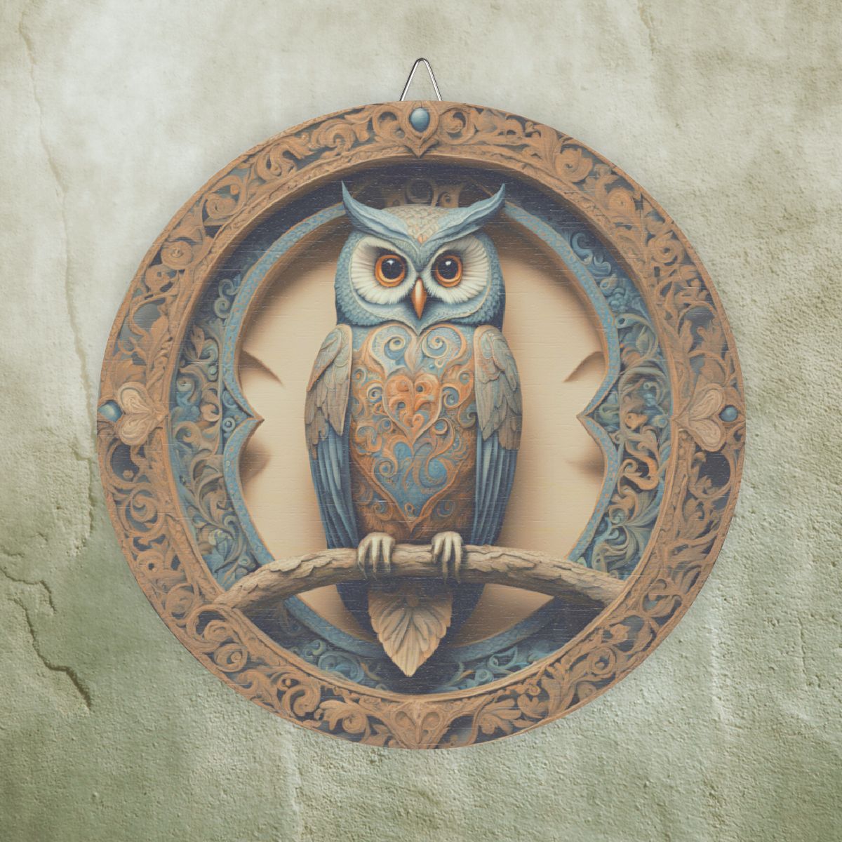 Bohemian Owl Wall Hanging Birch Wood Signs