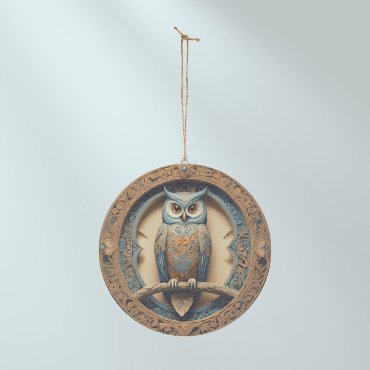 Bohemian Owl Wall Hanging Birch Wood Signs