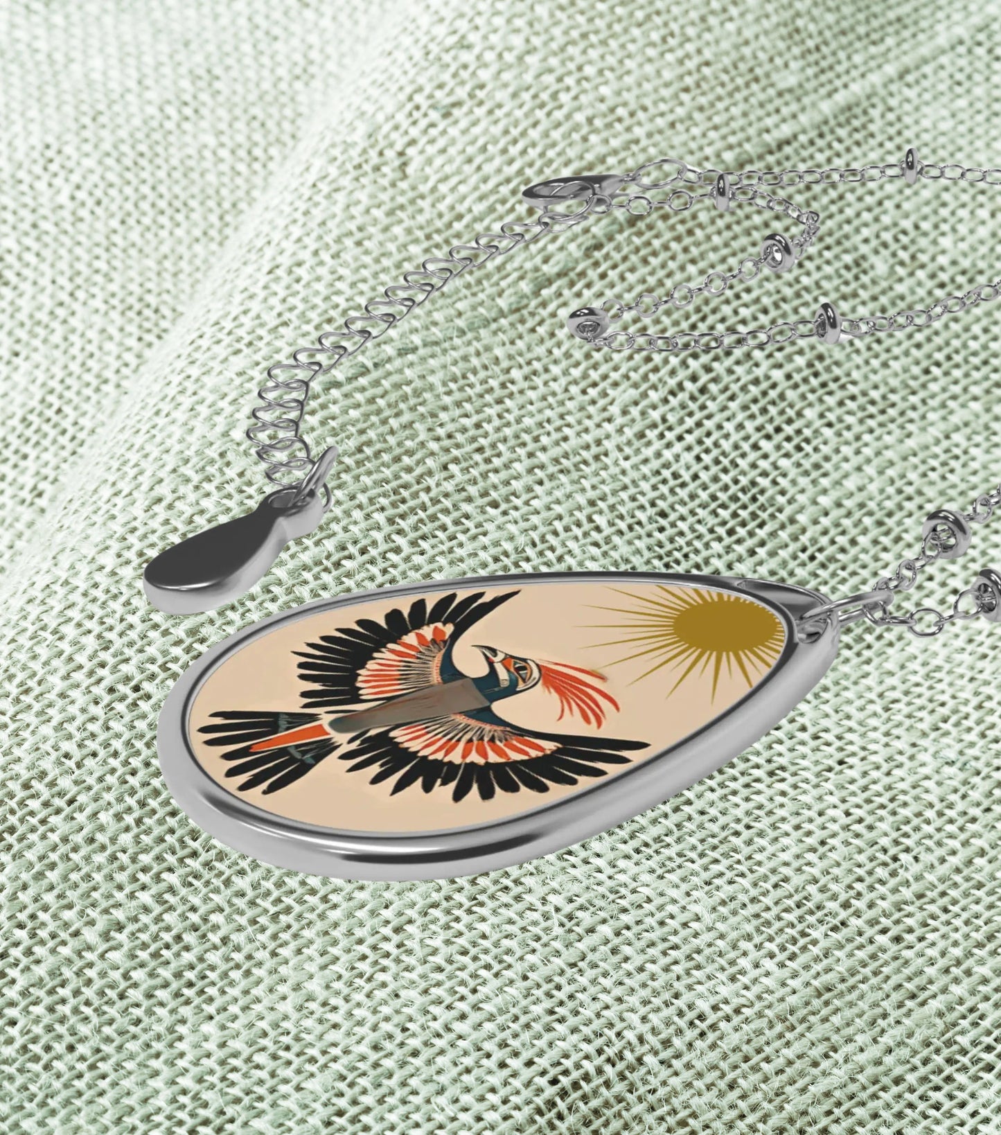 Native American Tribal Thunderbird Pendant Necklace