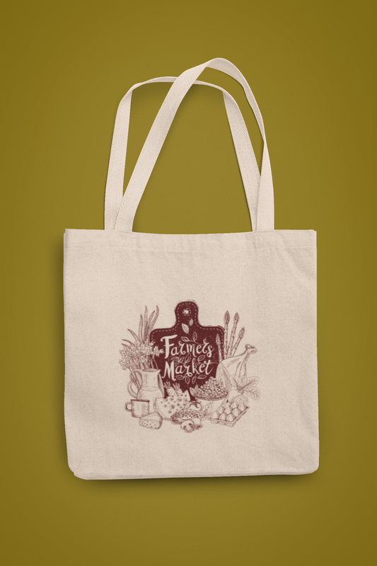 Farmer's Market Natural Tote Bag